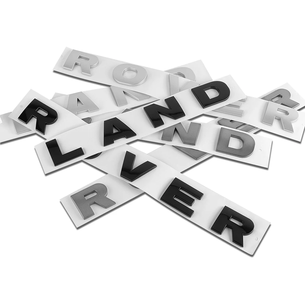 3D ABS Land Rover Car Bonnet Letters Logo Badge Emblem Sticker Accessories For Land Rover Discovery Defender Sport Evoque Velar