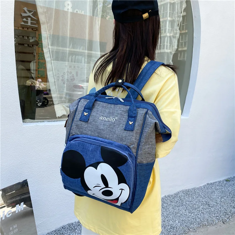 

Disney Girl Boy Schoolbag Mickey Large Capacity Storage Bag Handbag Mickey Mouse Backpack New Cartoon Diaper Bag Mother Baby