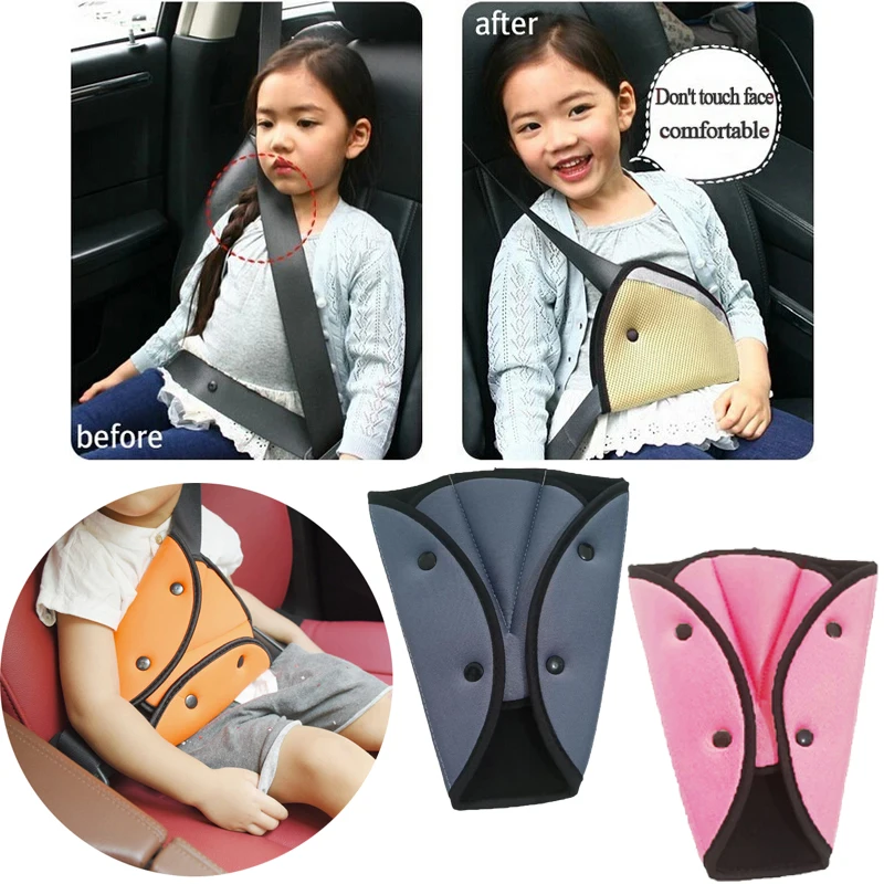 

Car Safe Seat Belt Cover for Kids Children Universal Soft Adjustable Triangle Safety Seatbelt Pad Car Anti-Neck Protection Cover