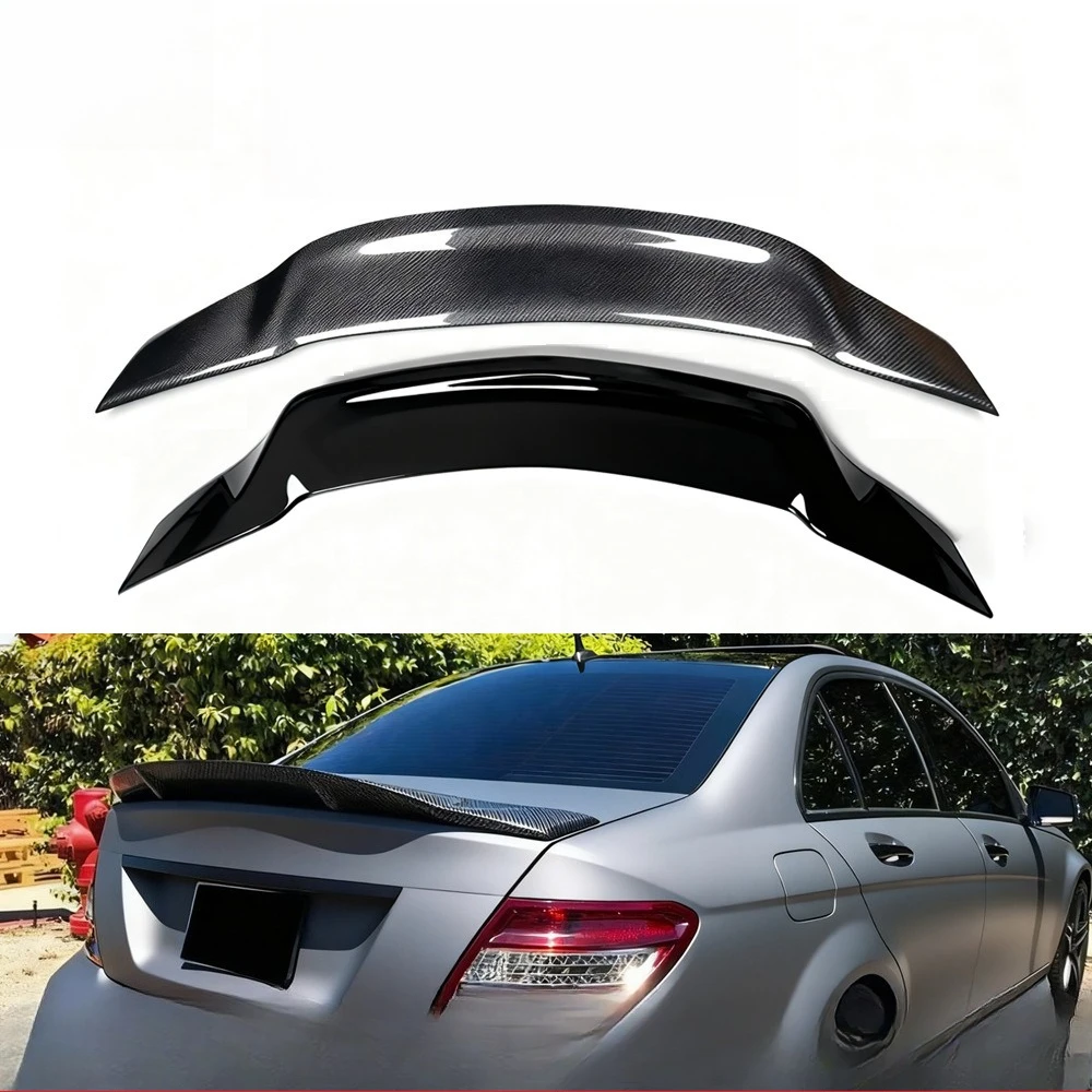 

For Mercedes C-Class W204 4-Door Sedan R Style Rear Trunk Spoiler Gloss Black ABS Plastic Lip Wing Car Modification Accessories