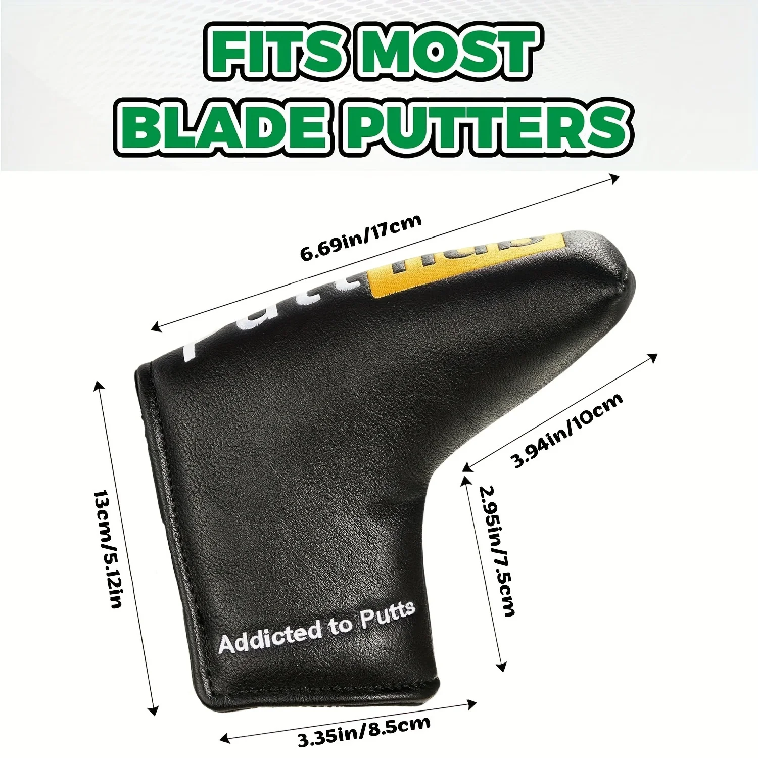 قطعة واحدة من مجموعة قضيب الدفع على طراز PuttHub Mallet&Blade، هدية جولف ممتعة ومبتكرة، غطاء حماية متين وأنيق لنادي الجولف #6