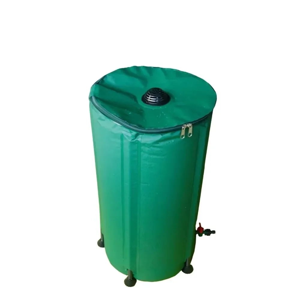 80 Gallon Collapsible  Water Storage Collection Garden Folding Pvc Rain Barrel