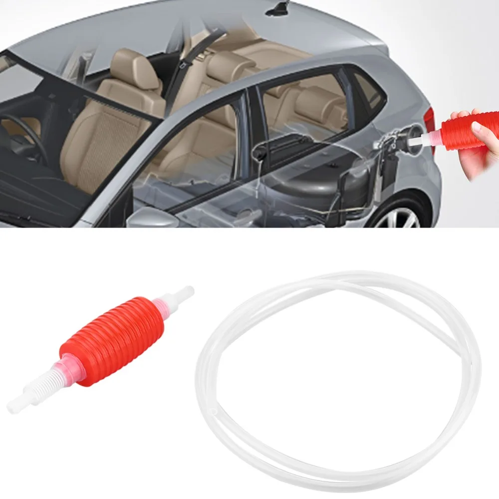 Manual Operation Manual Fuel Transfer Pump Hand Squeeze Universal Oil Suction Pipe Extended Hose Car Siphon Pump