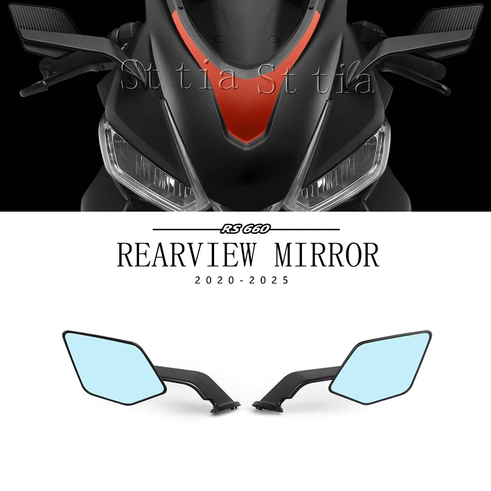 For Aprilia RS660 RSV4 1100 20-25 Mirrors Stealth Mirrors Sports Winglets Mirror Kits Adjustable Mirrors Motorcycle Wing Mirrors