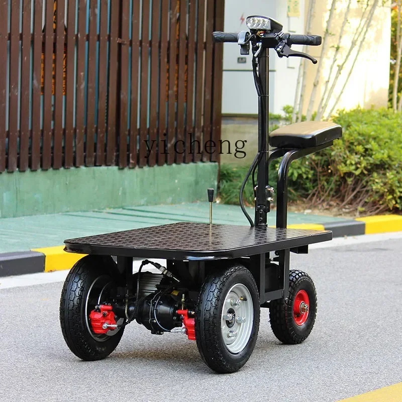 

electric tricycle multi-functional flatbed truck construction site push trolley warehouse pull truck