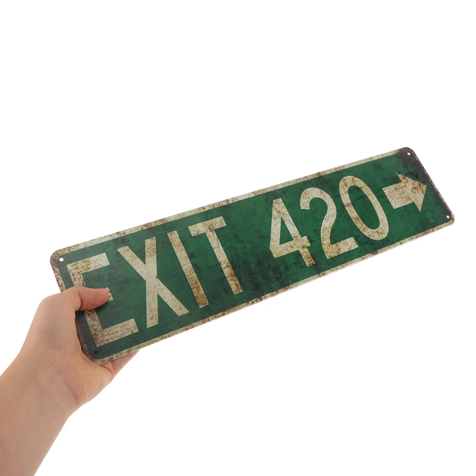

4Pcs Retro Iron Signs Vintage Metal Wall Decor 40x10cm Industrial Style Tin Painting for Bar Home Restaurant Rustic Home Decor