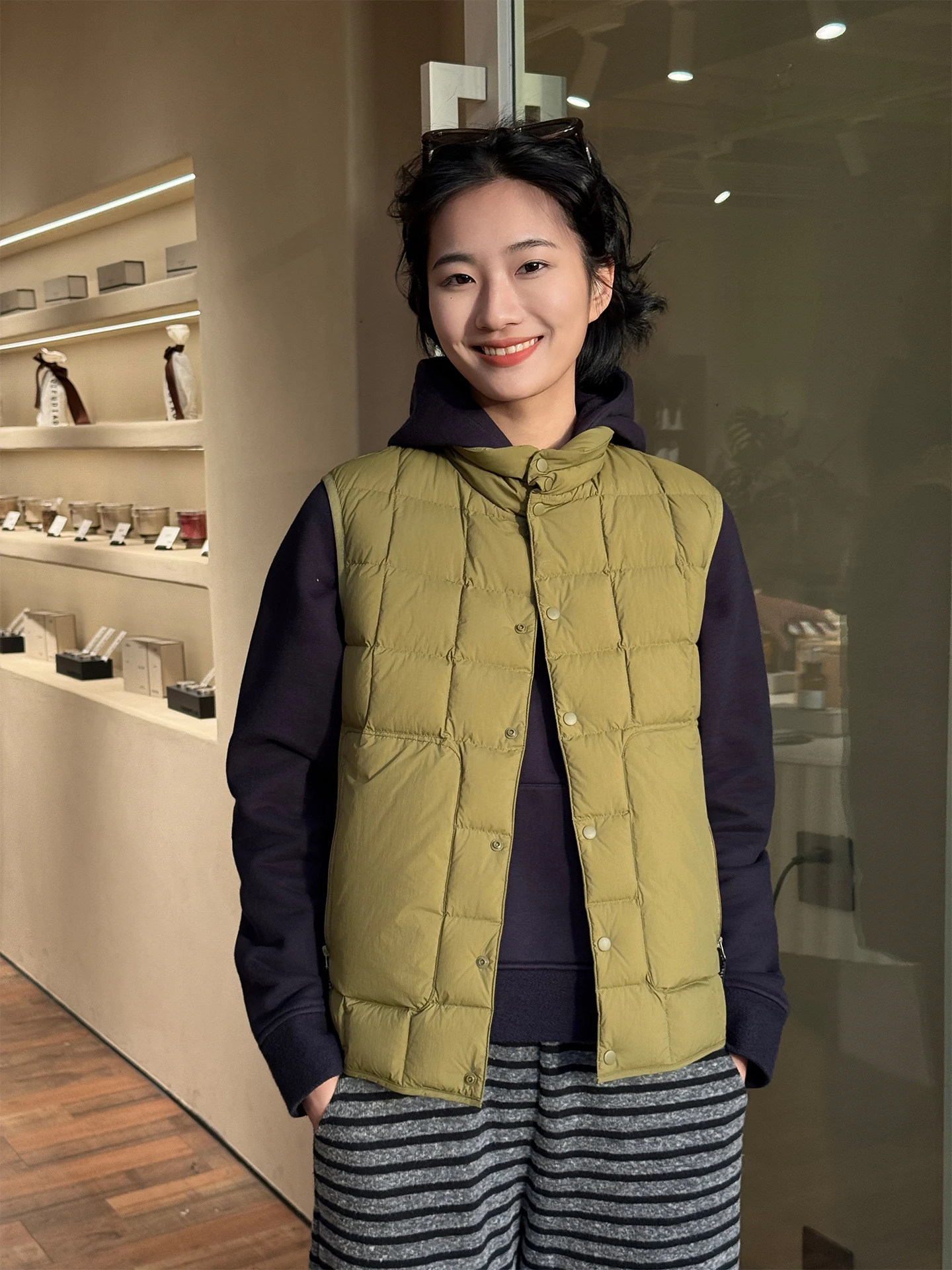 

Женский утепленный жилет из нейлоновой ткани Langqing Tong для работы и повседневной носки