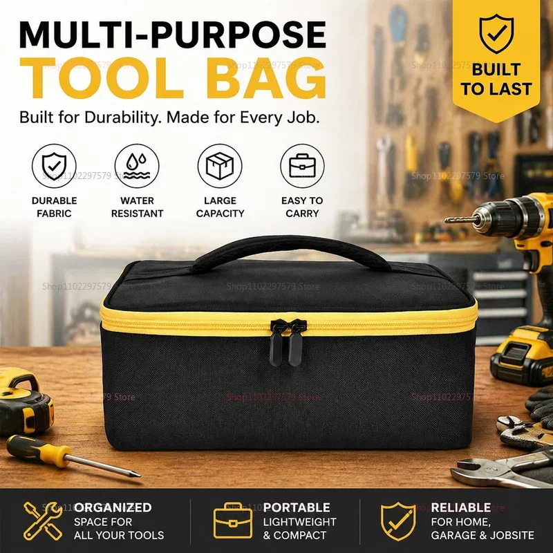 Oxford Electric Drill Organizer Bag Wear Resistant Large Storage Bag Versatile Tool Organizer Bag for Workshop Traveling Tools