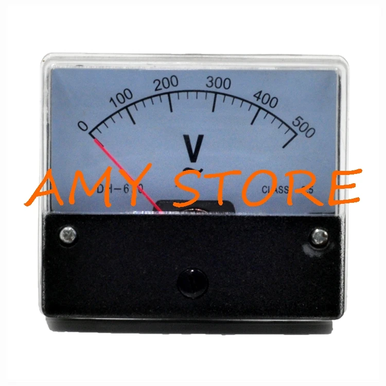 AC 0-500V Analog Panel Meter voltmeter Gauge DH-670 Class 2.5 Dial Analog Voltmeter