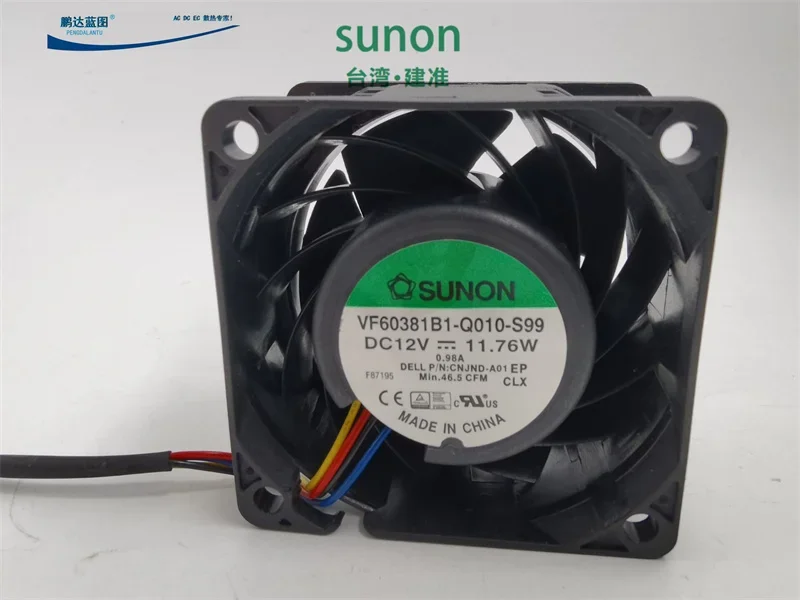 pa VF60381B1-Q010-S99 كروي PWM التحكم في درجة الحرارة 12v11.76w مروحة تبريد خادم دوران عالية 60*60*38 مللي متر #4