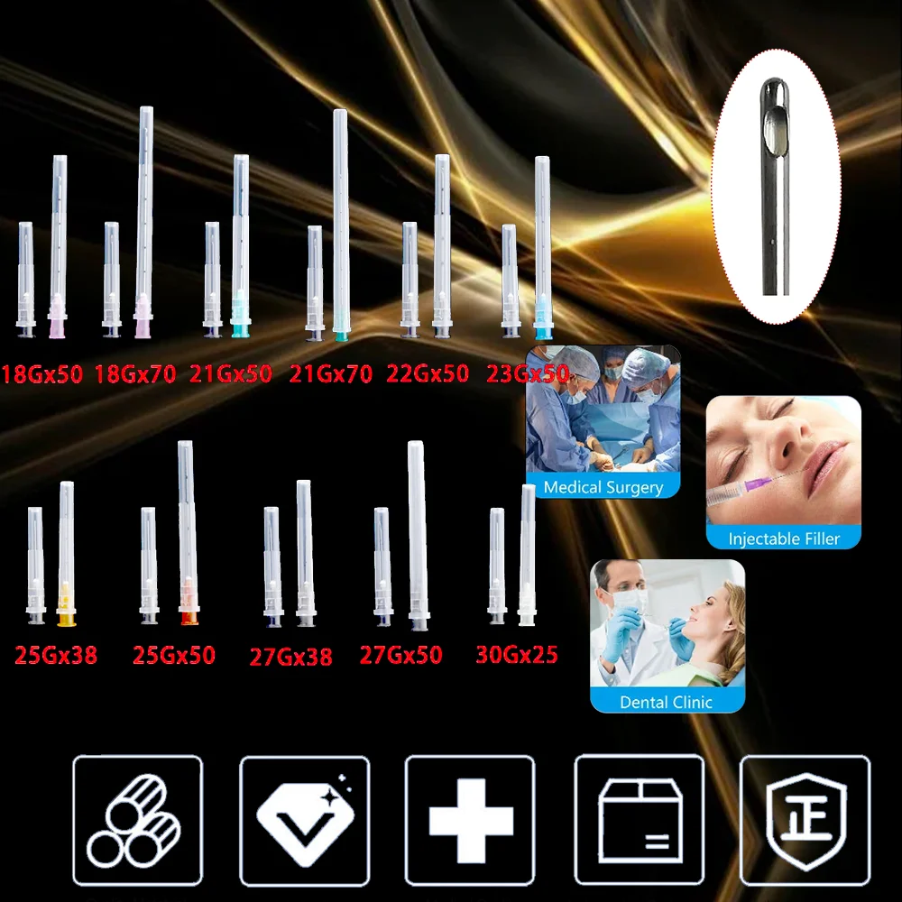 

Beauty products injection needle water light filled blunt needle sleeve 25G27G50mm Korean beauty needle 50pcs/box