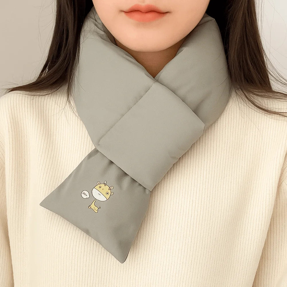 Сплошной цвет, зимний шарф с крестом, ветрозащитный утолщенный пуховый хлопковый шарф, аксессуары для одежды, сохраняющий тепло, теплый шарф