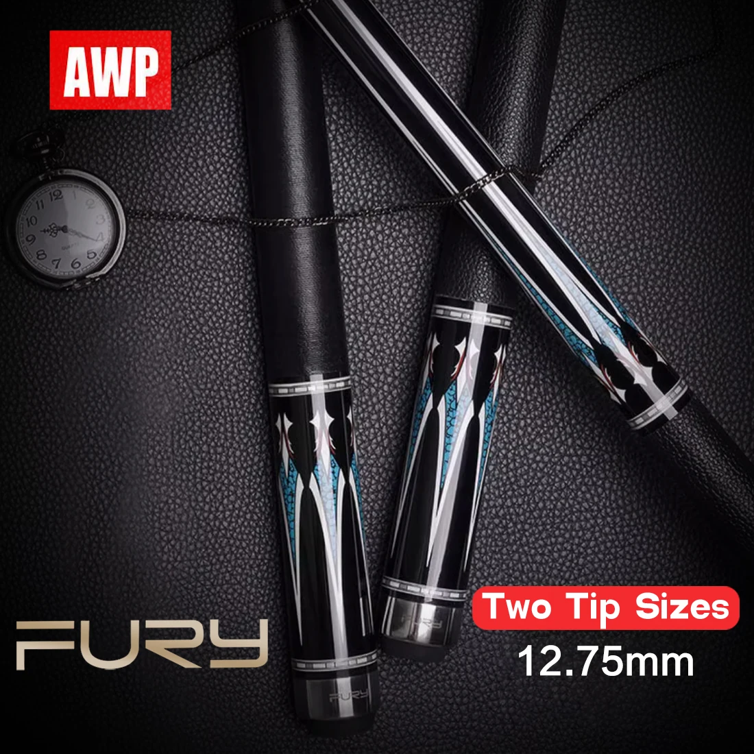 Fury AWP Series Pool Table Sticks 58'' Billiard Pool Cue High Quality American Maple Shaft , 12.5 mm Tip Pool Queue, 19-21oz