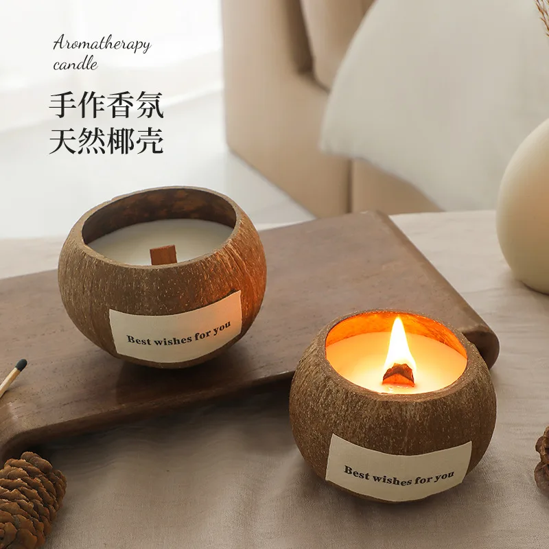 

Scented Candles Bedroom Gift Creative Coconut Shell Aromatherapy Candle Ornament Birthday Gift