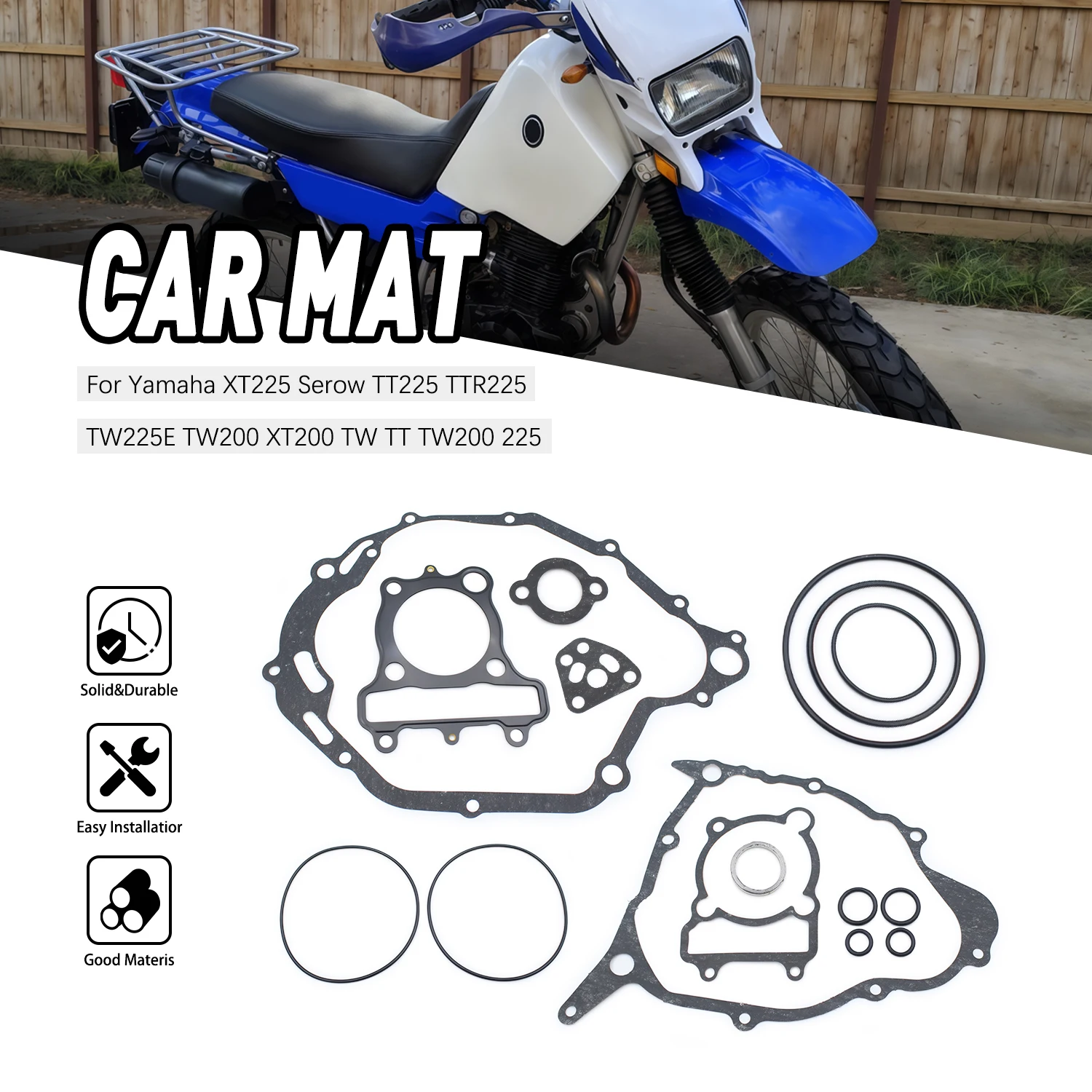 

Motorcycle Gaskets Kit For Yamaha Motocross Tw225 Tw200 Xt225 Xt 225Cc 200Cc Dirtbike Crankcase Cylinder Cover Clutch Gaskets