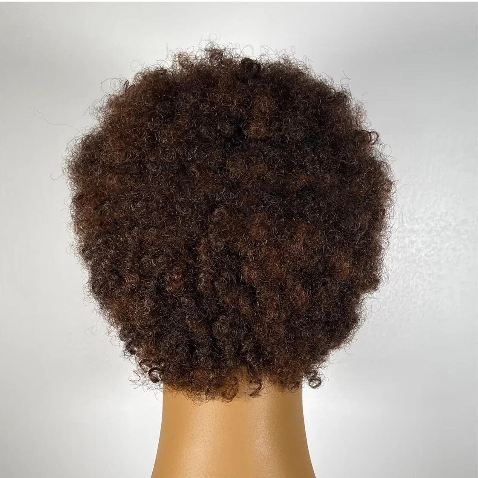 Ombre highlight honey brown Low cut afro wig/Afro pixie wig/short wig 200% density 100% remy human hair