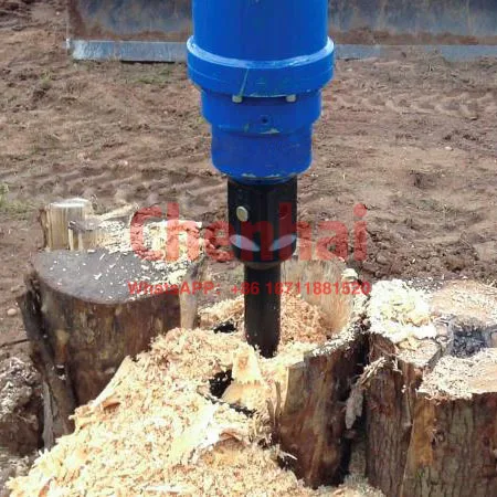 Excavator Attachments Earth Auger Hydraulic Auger Stump Planers for 1-8ton Excavator Backhoe