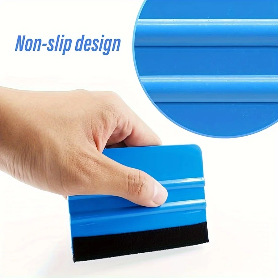 Car Vinyl Wrap Film Scraper Card Squeegee Suede Felt Scraper for Auto Foil Wrapping Car Styling Sticker Tools