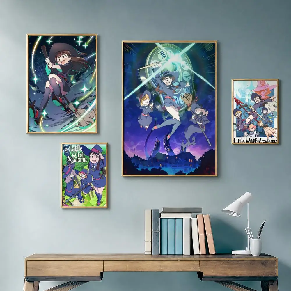 Popular Anime L-Little Witch AcademiaS Poster Vintage Retro Anime Poster Stickers Peel and Stick Wall Art Home Decor