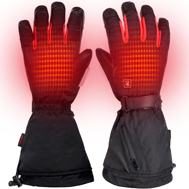 HBG 1108 Unisex Rechargeable Winter Gloves Waterproof Electric Heating Warm Touch Screen Insulated Heated Gloves