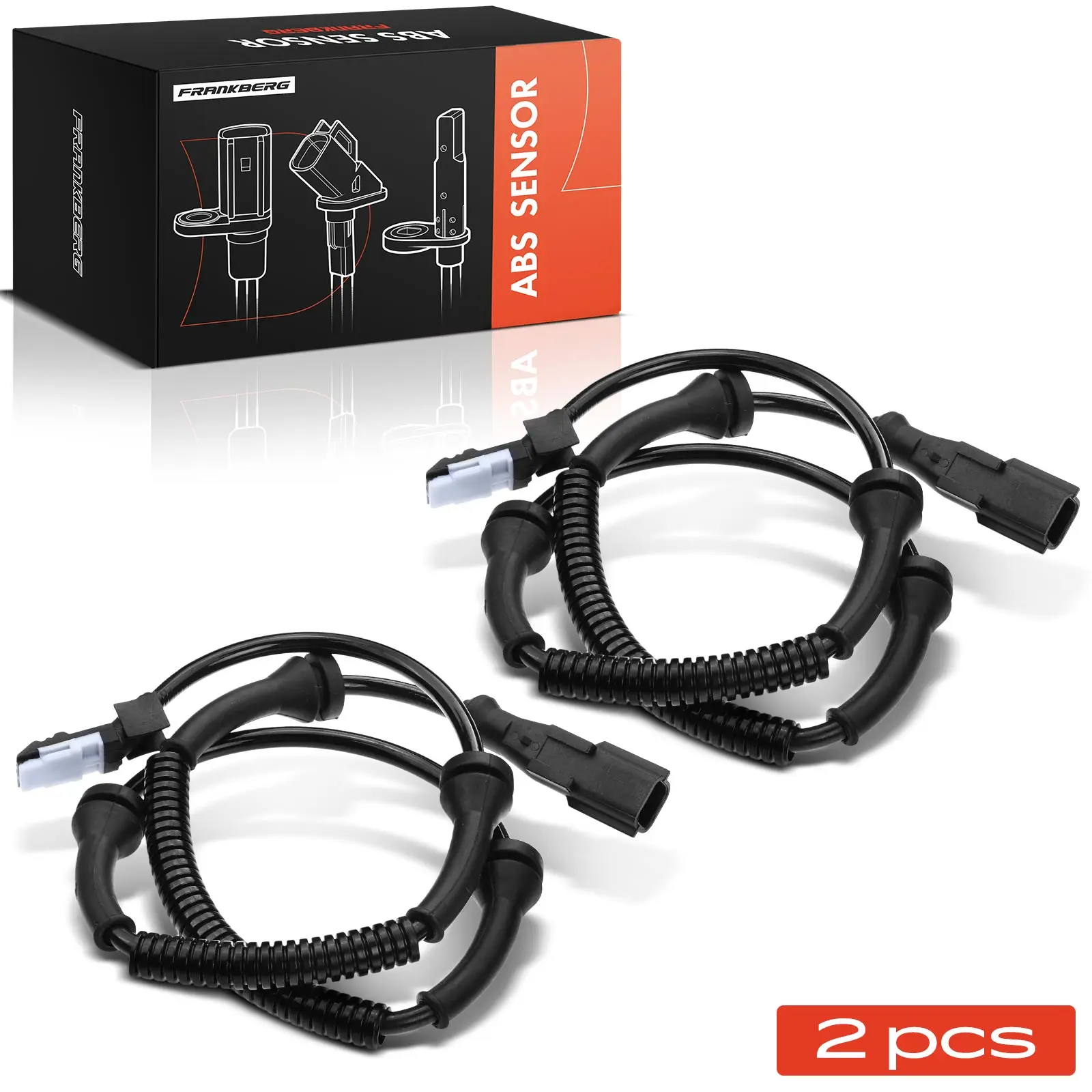 Frankberg 2x ABS Sensor Vorderachse für Opel Vivaro A Combi Kasten Renault Trafic II Bus 1.9L Bj ab 2001 479102845R 0265008041