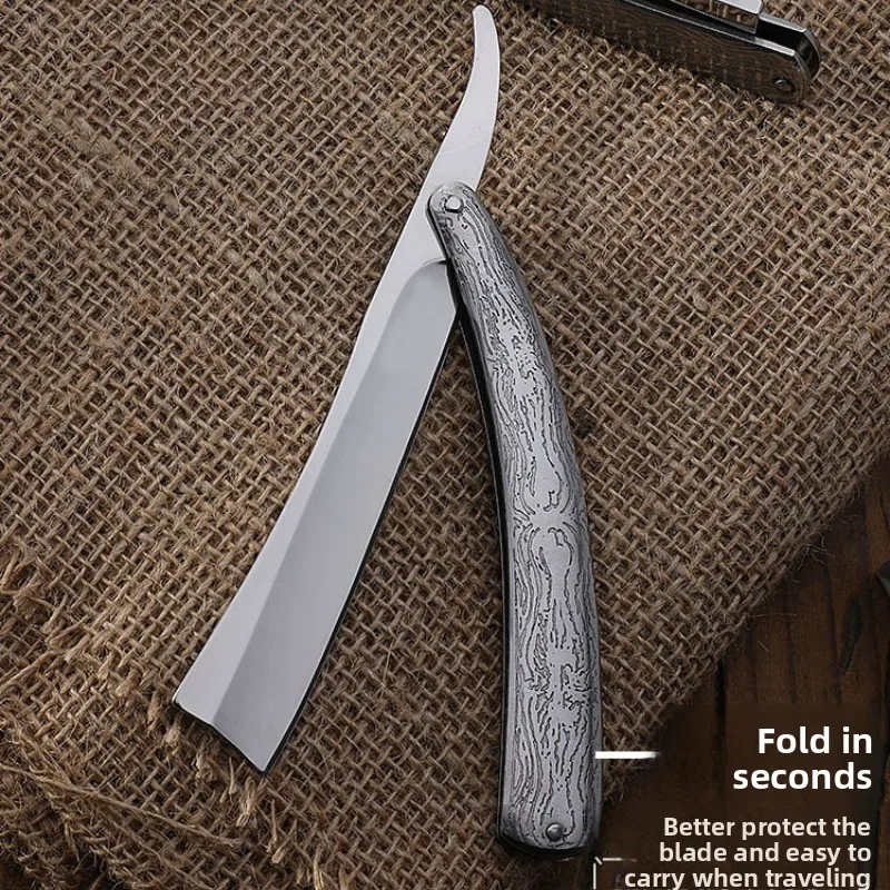 Large Size Stainless Steel Straight Razor for Men Traditional Sharp Manual Shaving Razor Beard And Facial Hair Remover Tool