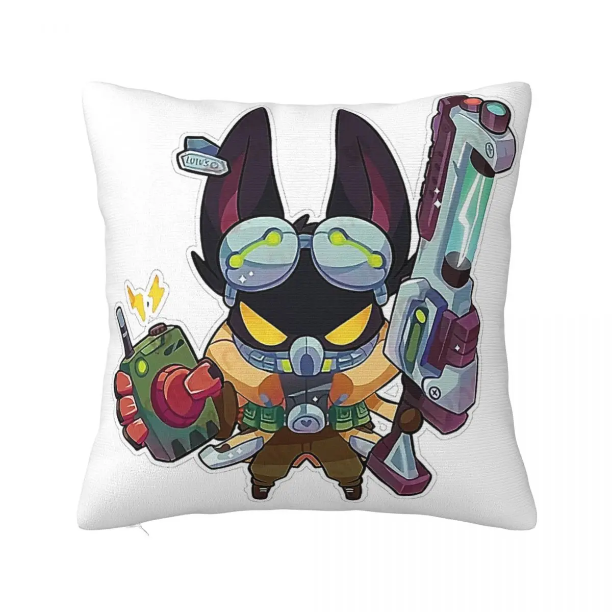 Cute Omega Squad Veigar Square Pillow White Square pillow