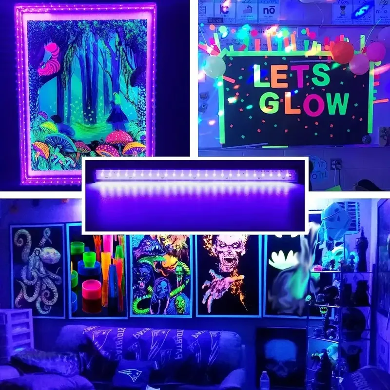 Black T5 Light Tube 5W USB UV LED  Lamp 395 nm 400nm Black Light Bar Light Effect Party Light Stage Lighting with Switch