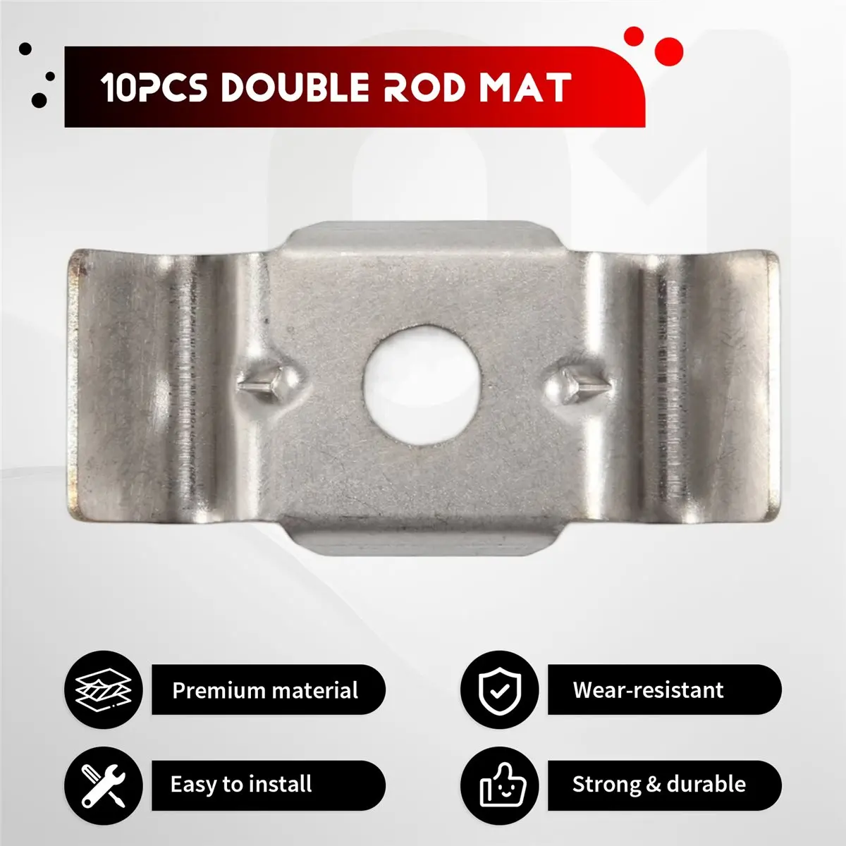 SALE AA63 10Pcs High-Quality Double Rod Mat Fence Attachment Accessories Type Butterfly Made of V2A. Fence Holder,B