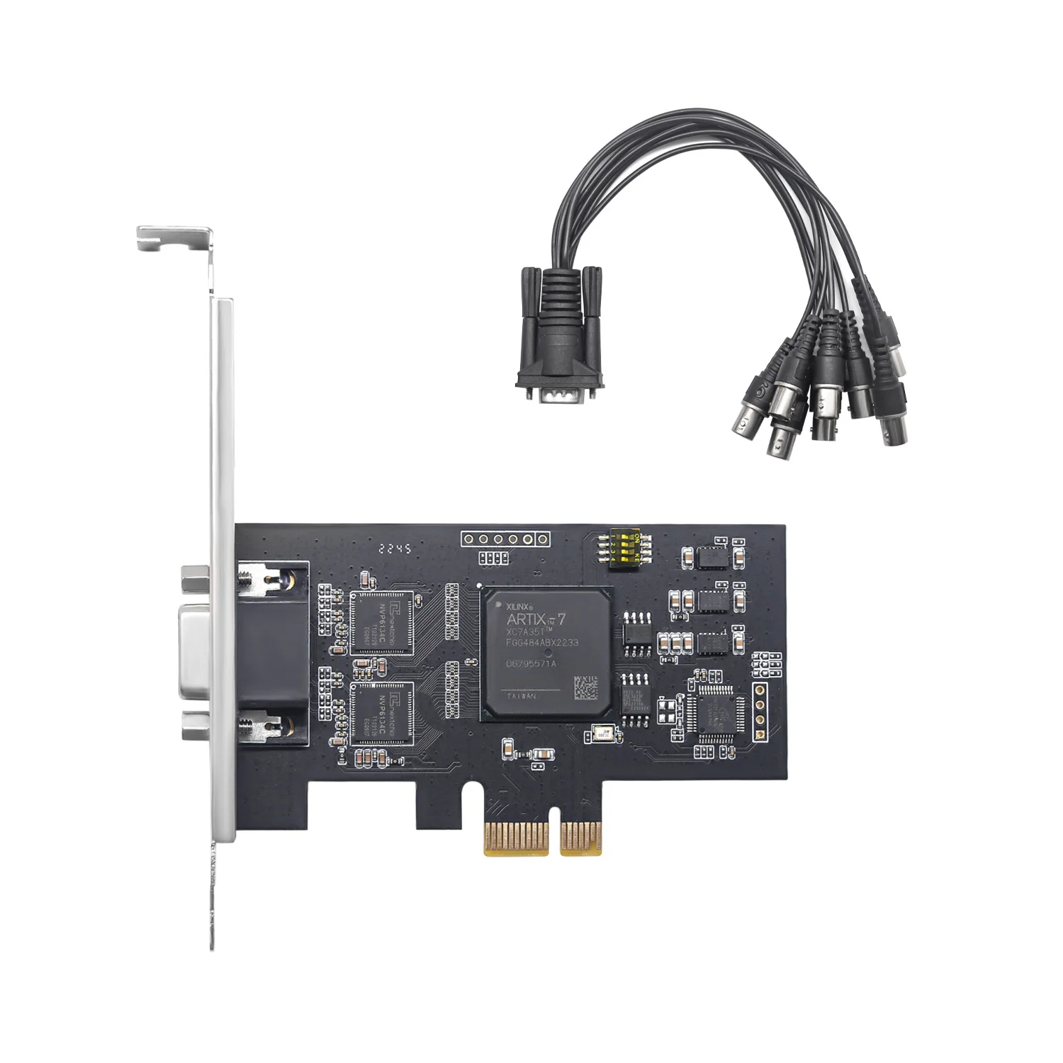 2026 Unisheen Professional Grade Selectable 4-CH 1080P or 8-CH 720P PCIe AHD Video Capture Card for Multi-Camera Server Monitori