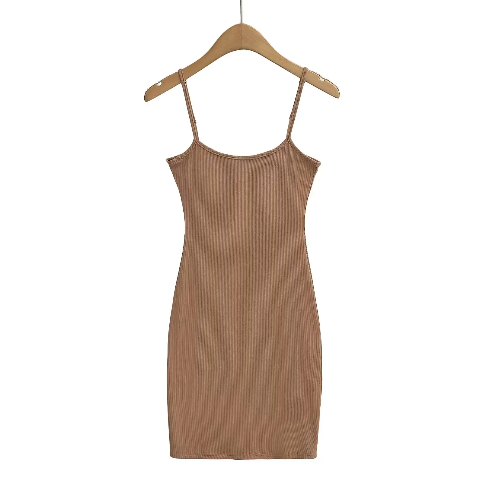 Slim Fit Summer Sexy Short Sleeveless Women's Dress High Waist Threaded Strap Halter Neck Base Layer Skirt H-Shape Thin Model