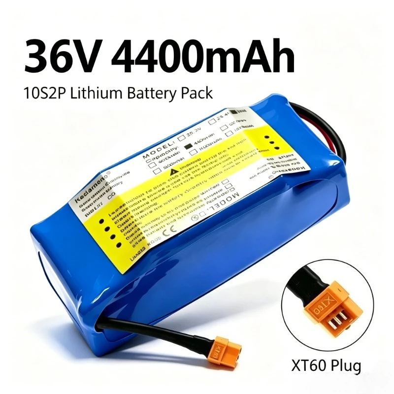 New Arrival 36V 4400mAh 10S2P Lithium Battery Pack XT60 Plug BMS Protection Replacement Battery for Hoverboard Electric Scooter