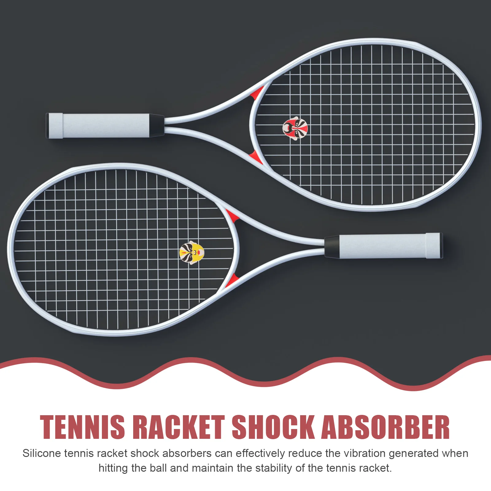 2 Pcs Tennis Racket Absorber Dampener Vibration Absorbers Silicone Damper Tiny Shocks Unique Dampers Shocking