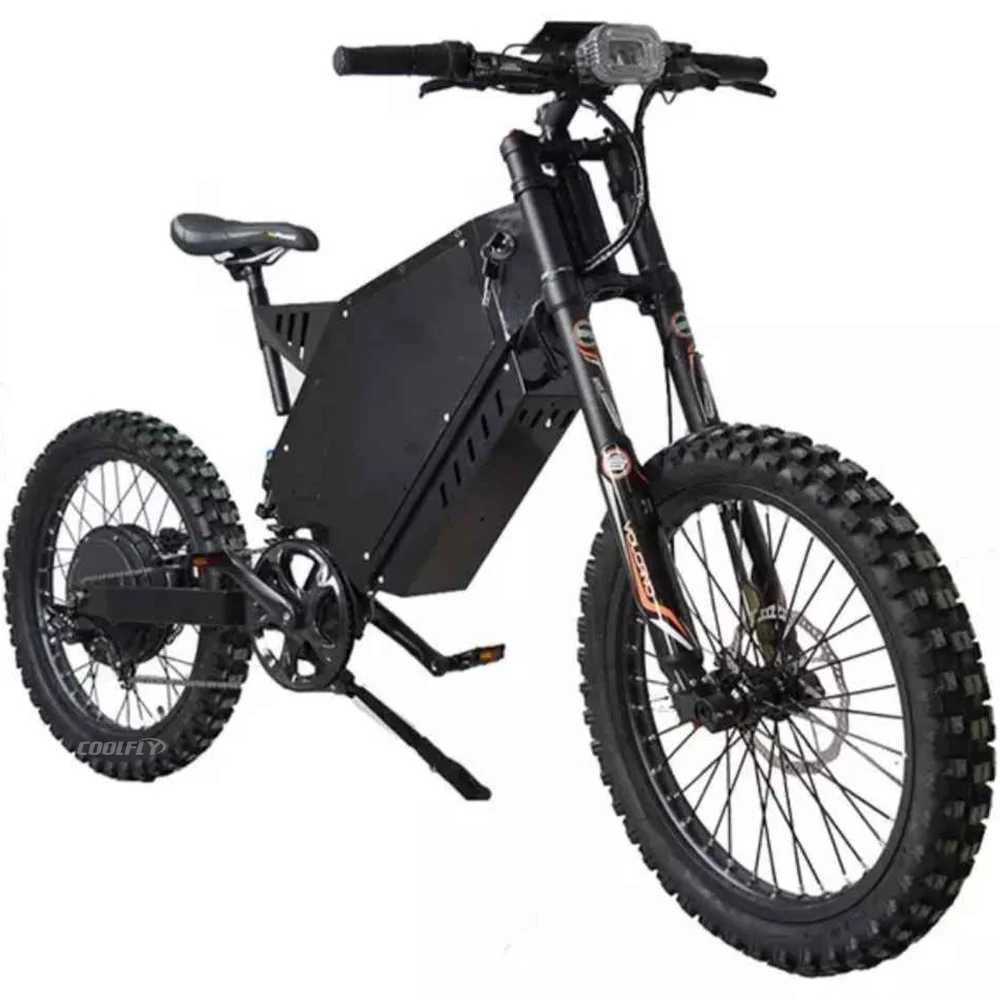 Nieuwste Hot Selling 72v 5000w Full Suspension Mountain Steal Bomber Elektrische Fiets 100 km/u Snelheid