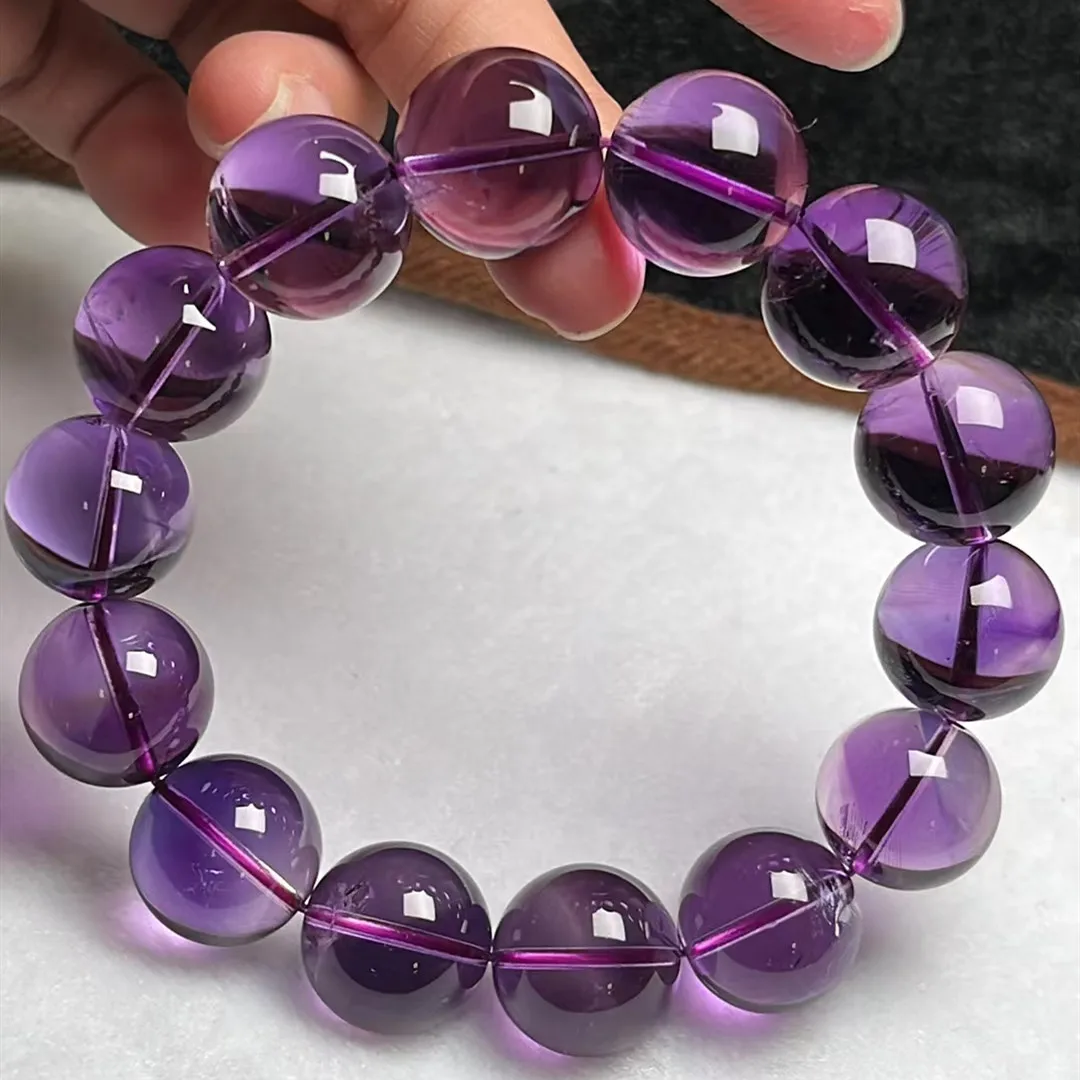 Natural Lavender Amethyst Quartz Clear Round Beads Bracelet Crystal 17mm Big Size Amethyst Big Size Women Men Jewelry AAAAAAA