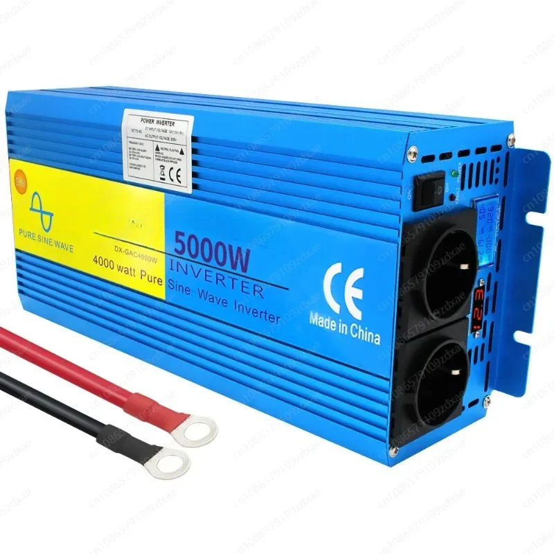 2000W 3000W 4000W LED Display Inverter DC 12V To AC 220V Pure Sine Wave Transformer Voltage Converter 12 220 Power Auto Inversor