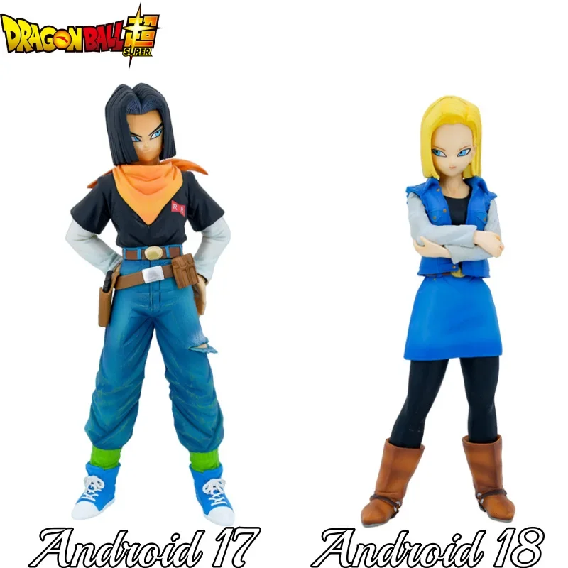 24cm Dragon Ball Z Anime Figure Android 17 18 Ornaments Dr.gero Cell Ornaments Action Statue Figure Model Kid Toy Christmas Gift