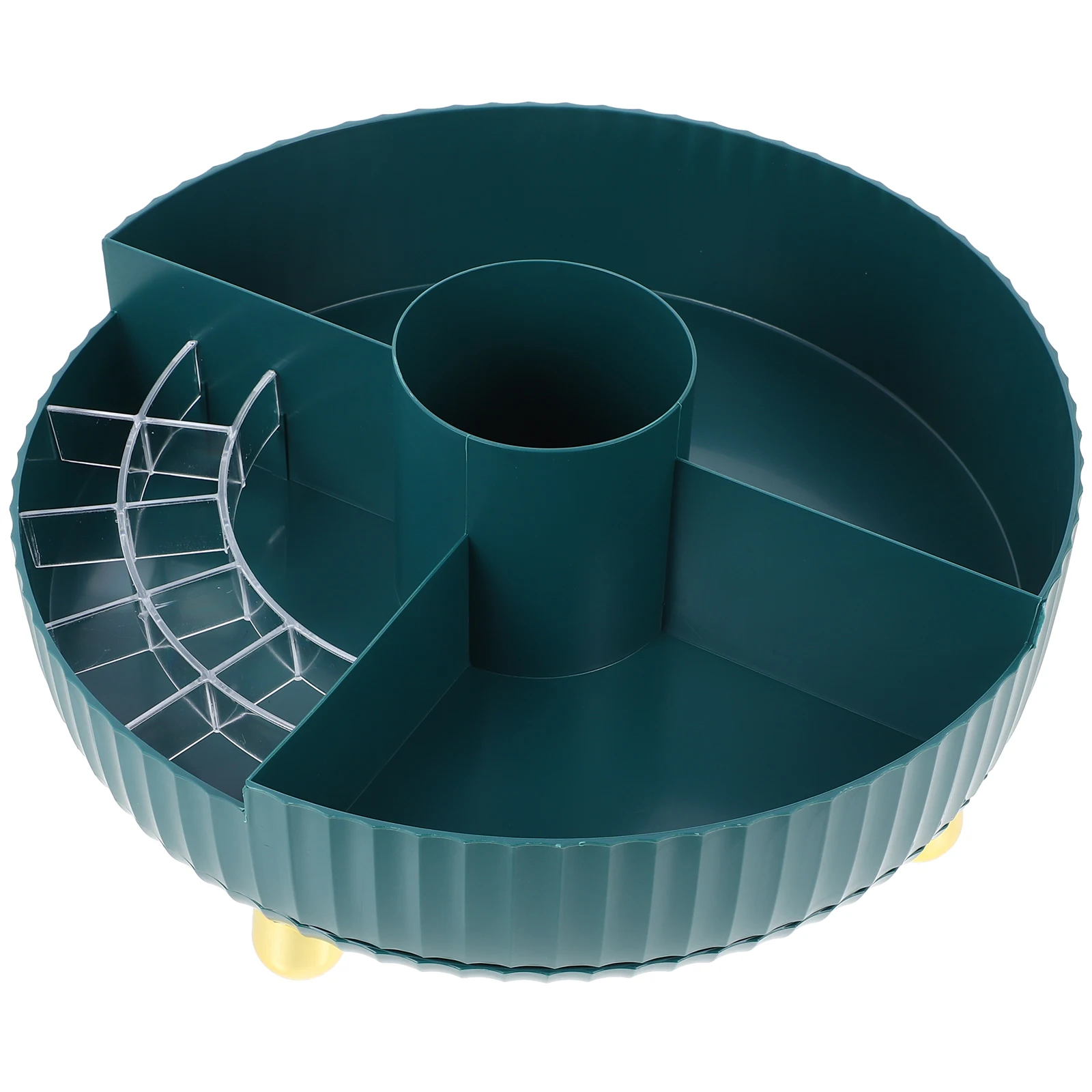 

Rotating Makeup Organizer Cosmetics Skin Care Perfume Storage Tray Rotatable Desktop Vanity Organizer Bathroom Counter Storage