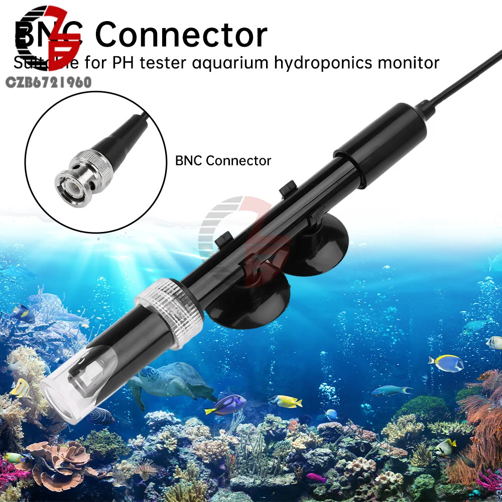 BNC PH Electrode Probe Liquid PH Value Detection Sensor Module Aquarium Hydroponic Laboratory Electrode Ph Meter Potential Test