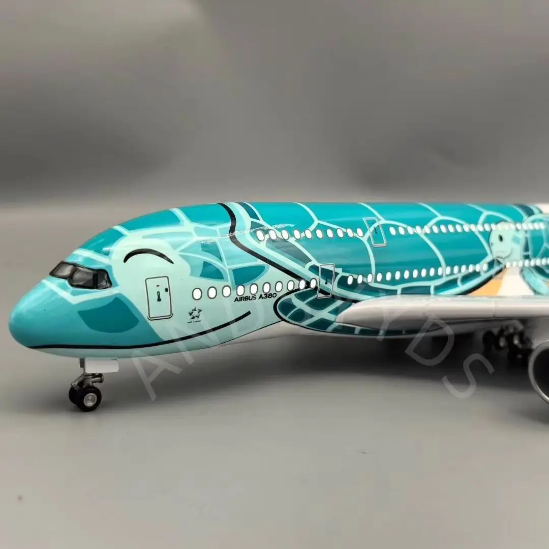 1/160 Scale Aircraft Air Japan Ana Airlines Airplane Model Green Sea Turtle Airbus A380 Airway Diecast Plane Home Decoration