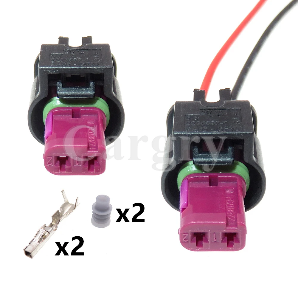 1 Set 2P 2236897-1 4-2236896-1 805-120-534 AC Assembly Car Accessories Automotive Electric Cable Socket with Wires