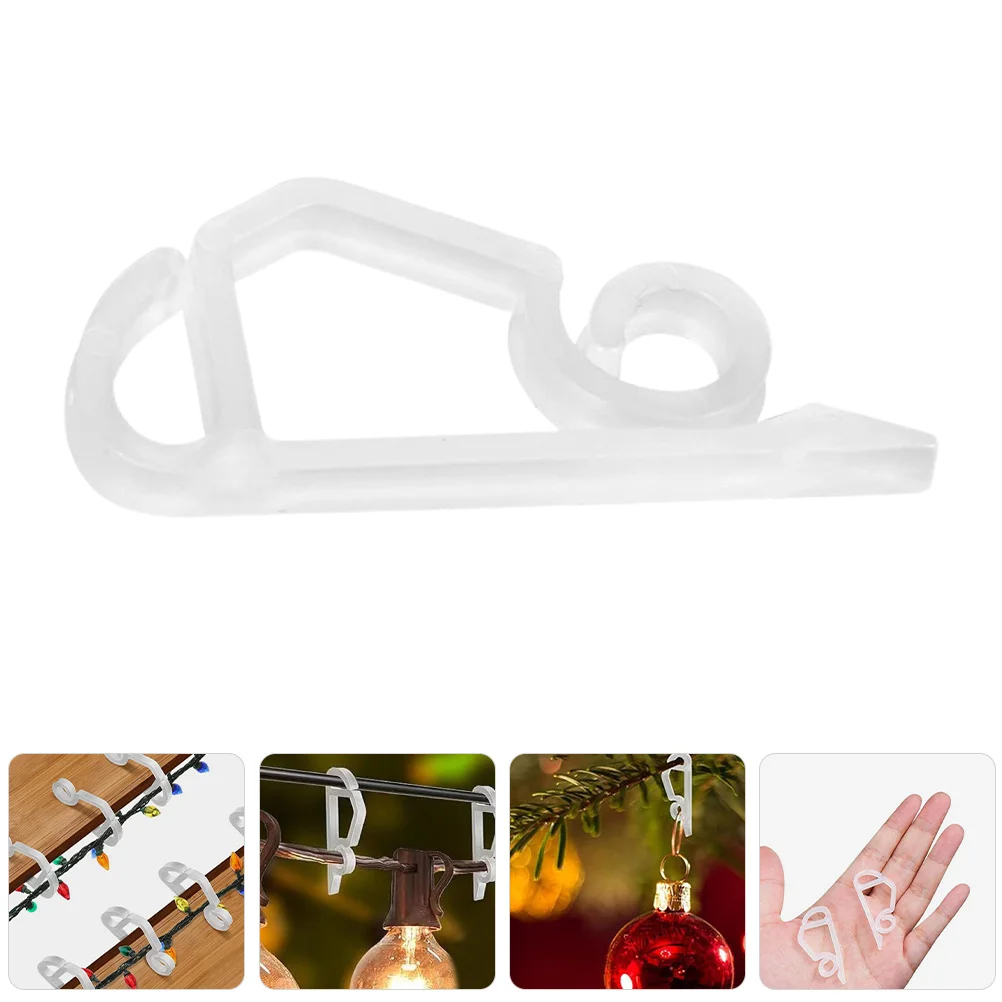 

20Pcs Plastic Light Hooks Mini Gutter Hanging Clips Outdoor Christmas Light Clips Weatherproof Holiday Decoration Holder
