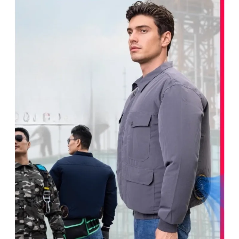 

Air conditioning clothing with fan Men's summer outdoor cooling and cooling overalls