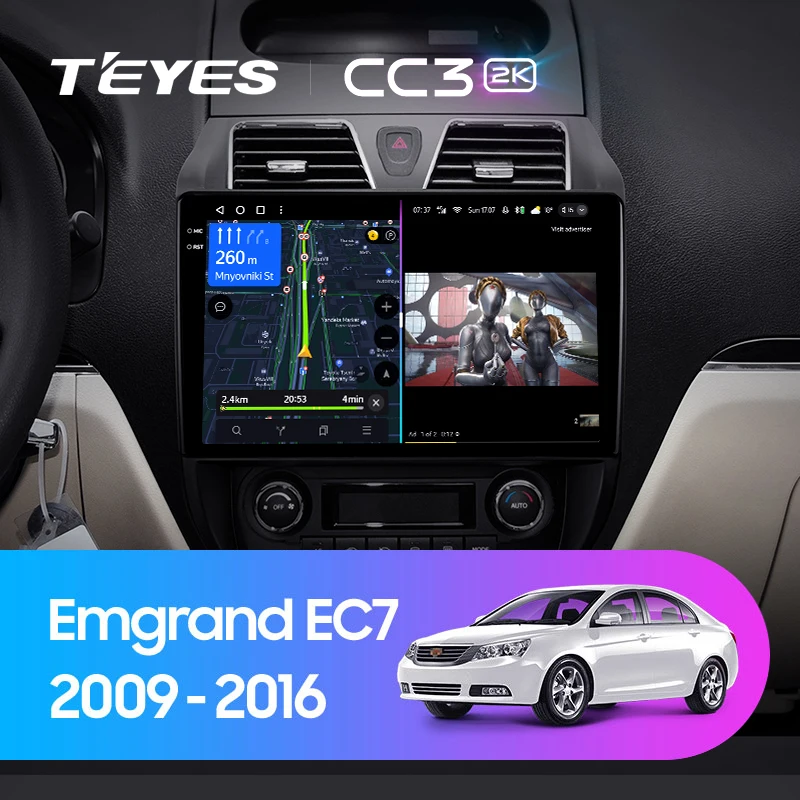 TEYES CC3 2K For Geely Emgrand EC7 1 2009 - 2016 Car Radio Multimedia Video Player Navigation stereo GPS Android 10 No 2din 2 din dvd