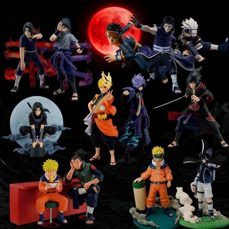 

Authentic Bandai Spirits Naruto Shippuden Figure Premium 20th Anniversary Outfit Edition Naruto Sasuke Obito Kakashi Boys Toy