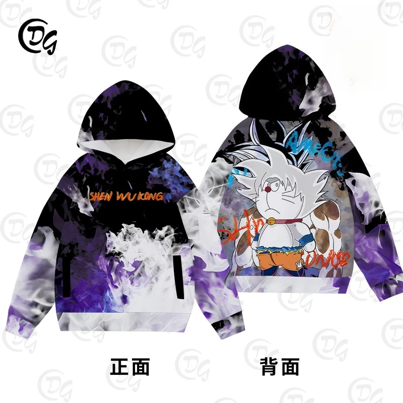 بلوزات عبقور مقنعين للرجال والنساء والأطفال والأزواج الوالدين والطفل، هوديس وملابس القط الروبوت عبقور