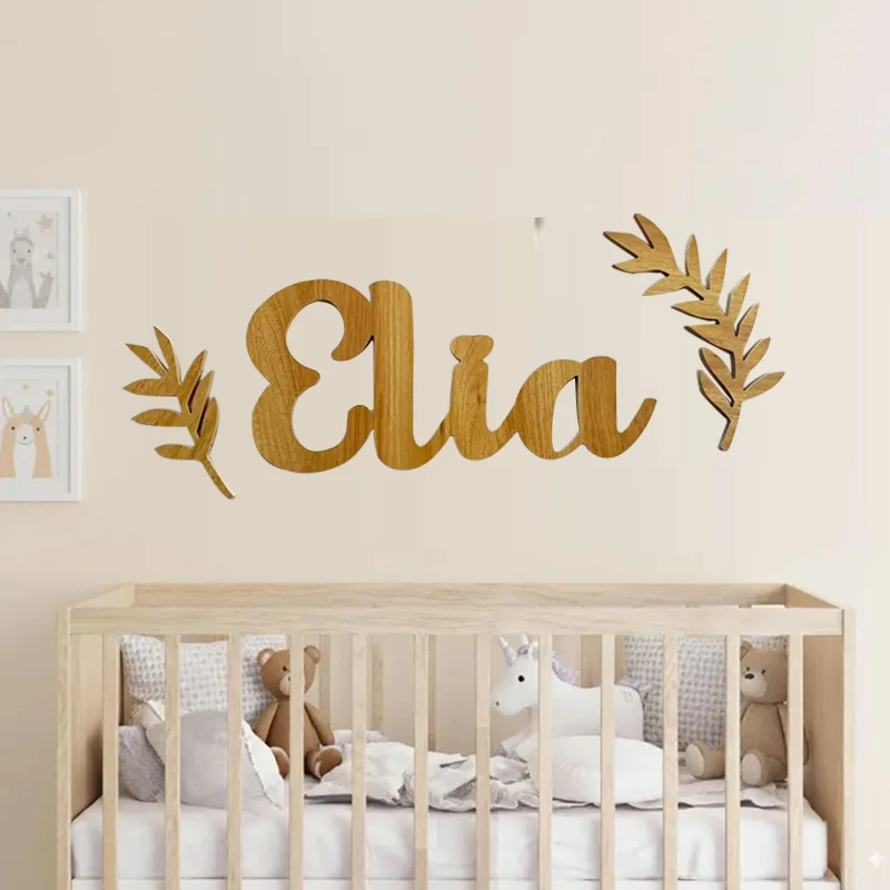 

Custom Wooden Nameplate, Personalized Laser‑Cut Name Sign for Nursery, Wedding Decor, Baby Shower, Graduation or Gift