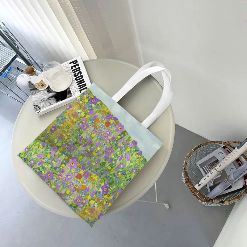 Gustav Klimt, Vienna Tote bag fashion shoulder bag canvas handheld folding bags women's casual large capacity shopping bag