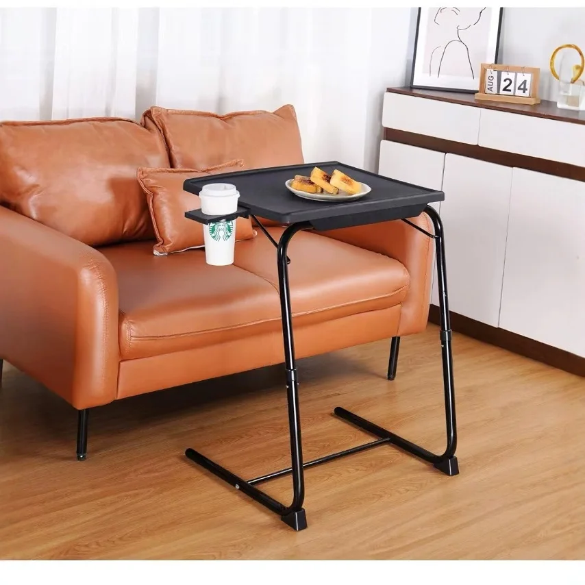 Portable Folding Bedside Desk Height Adjustable Compact Laptop Stand for Bedroom Home Office Study
