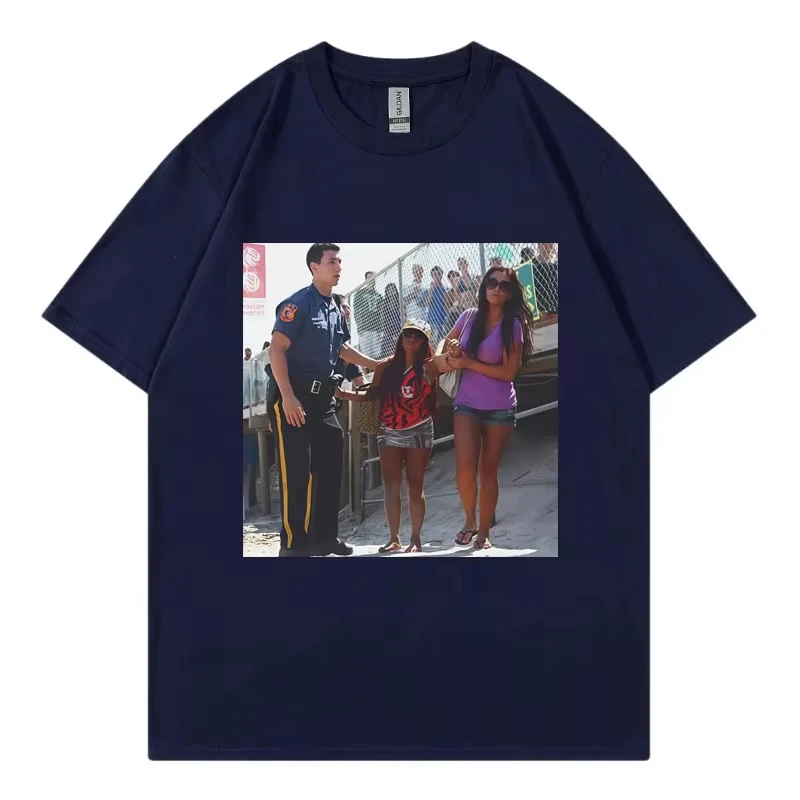 Haute rue mode tendance à manches courtes T-shirts plage fête Snooki ivre graphique T-shirts hommes femmes décontracté ample coton T-shirt